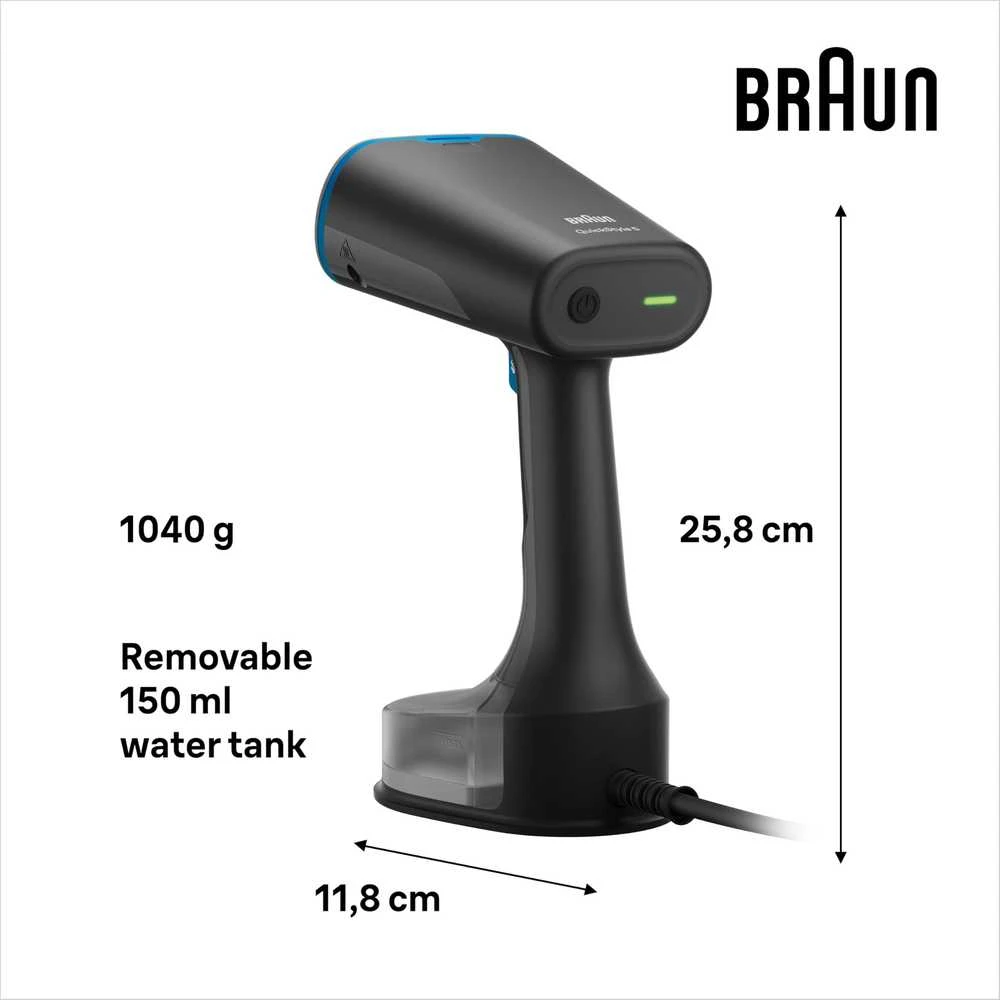 BRAUN QuickStyle 5 Garment garintuvas GS 5031 Juodas/Mėlyna