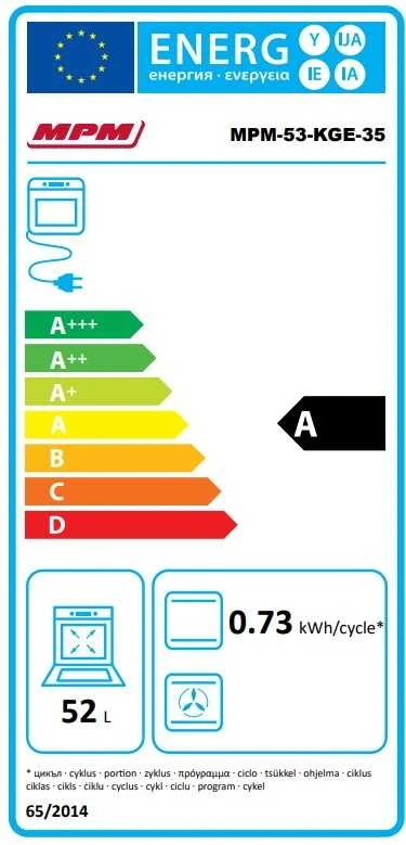 Dujinė viryklė su elektrine orkaite MPM-53-KGE-35