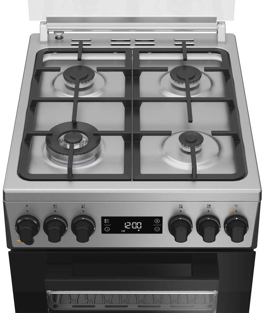 Viryklė Whirlpool Cooker | W5G8LMSWTX | Hob type Gas | Oven type Electric | Nerūdijantis plienas | Plotis 50 cm | Gylis 60 cm | 60 L