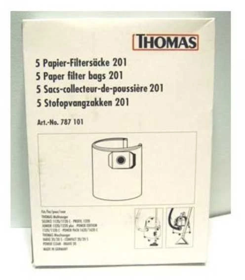 Dulkių siurblio maišeliai Thomas 201, 787101, 5 vnt