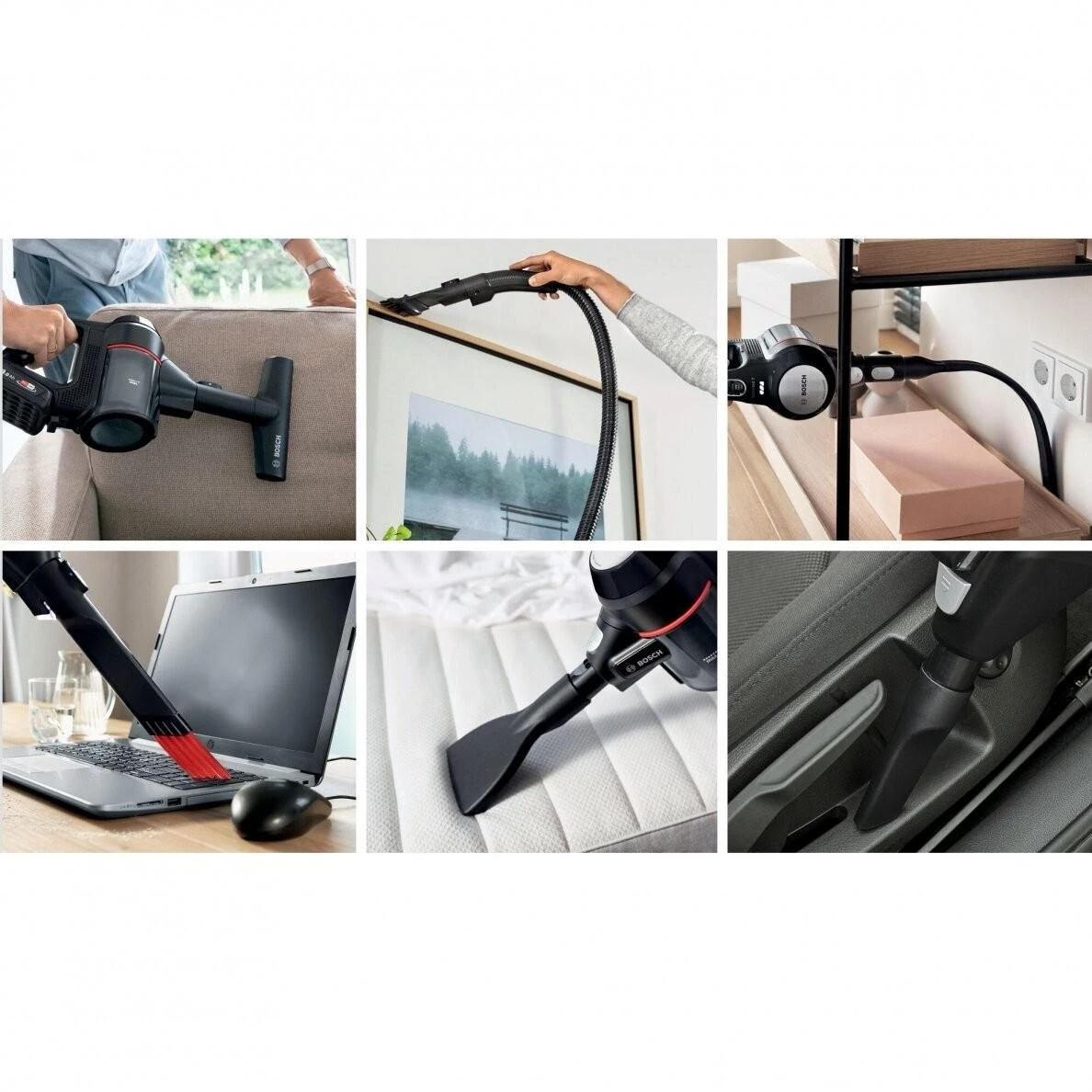 Bosch BCS711EXT Įkraunamasis dulkių siurblys Unlimited 7, Juodas