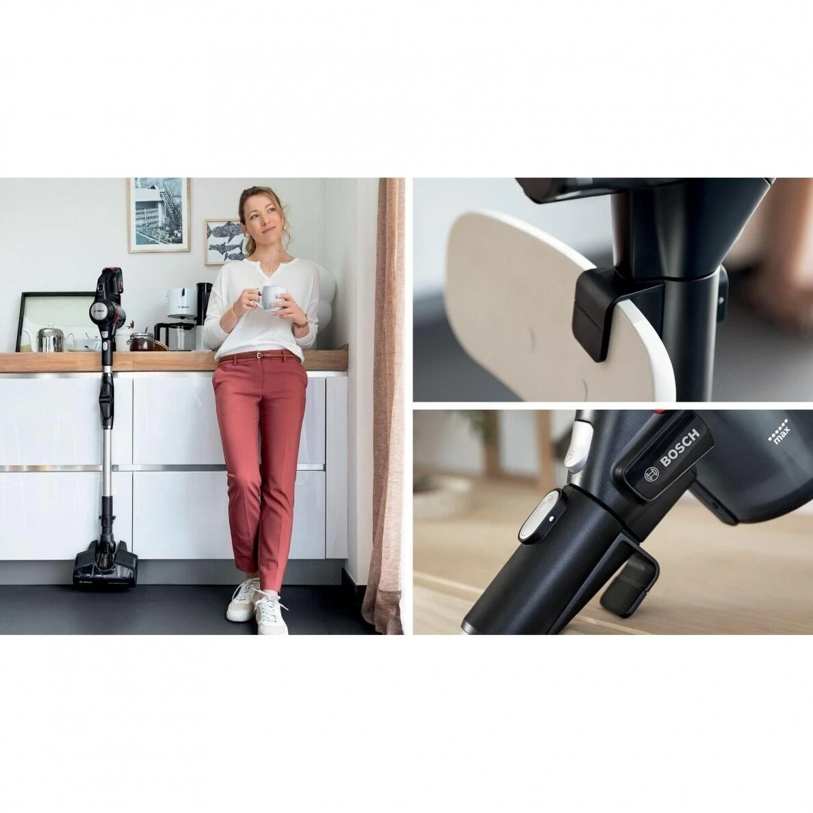 Bosch BCS711EXT Įkraunamasis dulkių siurblys Unlimited 7, Juodas