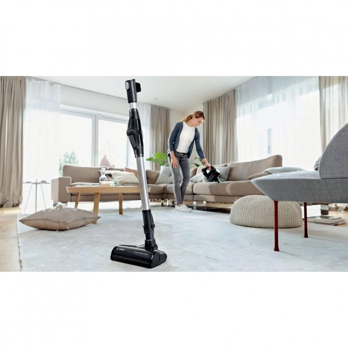 Bosch BCS711EXT Įkraunamasis dulkių siurblys Unlimited 7, Juodas