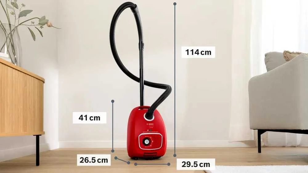 Bosch BGB41PET1 Serija 4, Dulkių siurblys su maišeliu, ProAnimal, Raudona