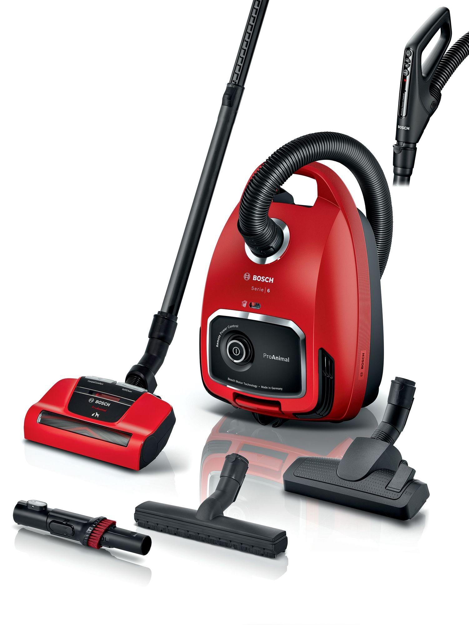 Dulkių siurblys Bosch BGL6PET1 Serie | 6 su maišeliu ProAnimal, raudonas |  Varle.lt