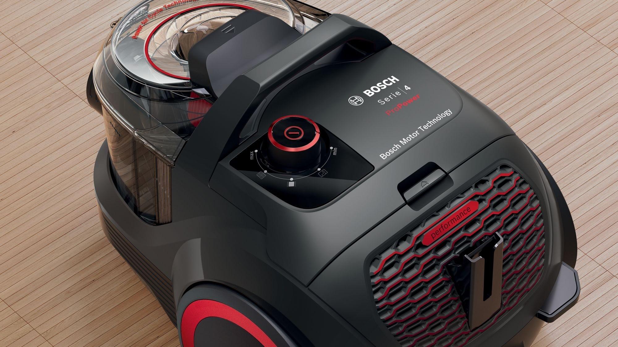 Bosch BGS21POW2 dulkių siurblys be maišelio, galia 750 W, dulkių talpa 2 l, Juodas