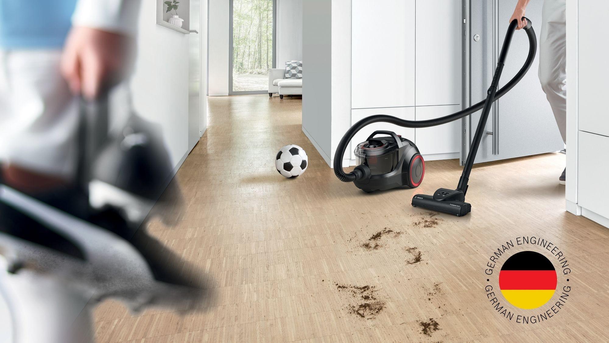 Bosch BGS21POW2 dulkių siurblys be maišelio, galia 750 W, dulkių talpa 2 l, Juodas
