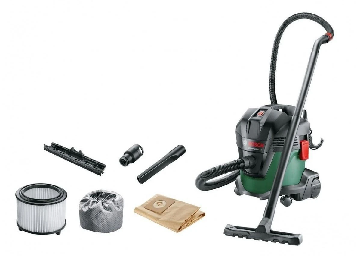 Bosch UniversalVac 15 šlapio ir sauso tipo dulkių siurblys su pūtimo funkcija
