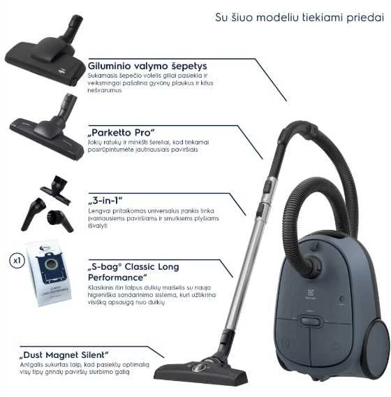 Dulkių siurblys Electrolux EB61C4DB