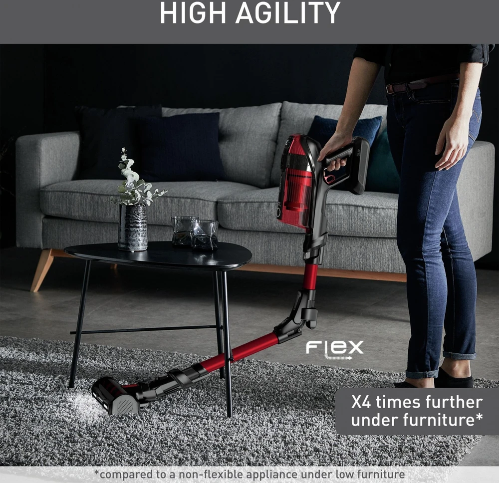 Dulkių siurblys TEFAL | Vacuum Cleaner | TY98A9 X-force Flex Animal Care | Cordless operating | 150 W | 25.2 V | Operating time (max) 45 min | Raudona/Juodas | Garantija 24 mėn.