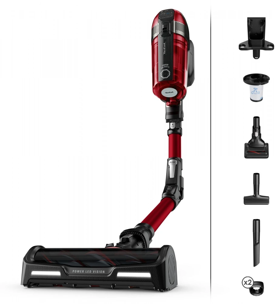 Dulkių siurblys TEFAL | Vacuum Cleaner | TY98A9 X-force Flex Animal Care | Cordless operating | 150 W | 25.2 V | Operating time (max) 45 min | Raudona/Juodas | Garantija 24 mėn.