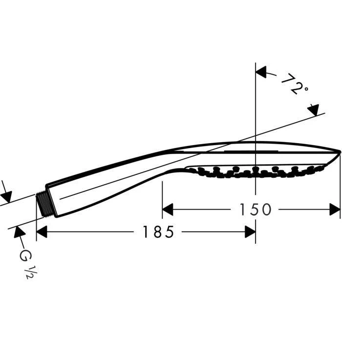 Dušo galvutė Hansgrohe Raindance Select E 150, 26550000