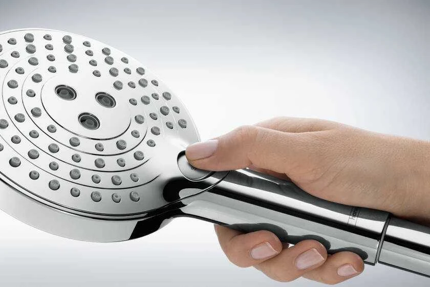 Hansgrohe rokas dušas komplekts Raindance Select S 120 3jet P Unica`S Puro, 900 mm, ar ziepju trauku, hroms