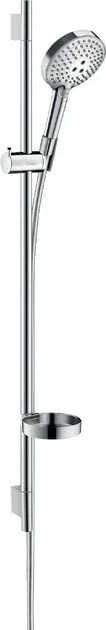 Hansgrohe rokas dušas komplekts Raindance Select S 120 3jet P Unica`S Puro, 900 mm, ar ziepju trauku, hroms