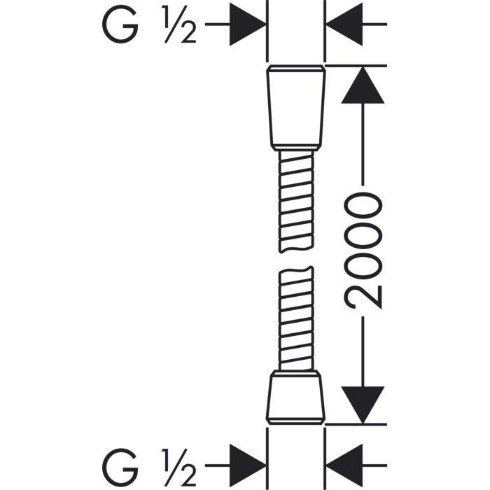 Dušo žarna 200 cm Hansgrohe 28134000