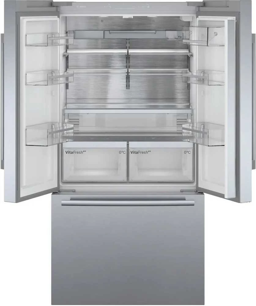 Bosch KFF96PIEP Serija 8, Prancūziško tipo apačioje montuojamas šaldiklis, 5 durų, 183 x 90.5 cm, Nerūdijančio plieno