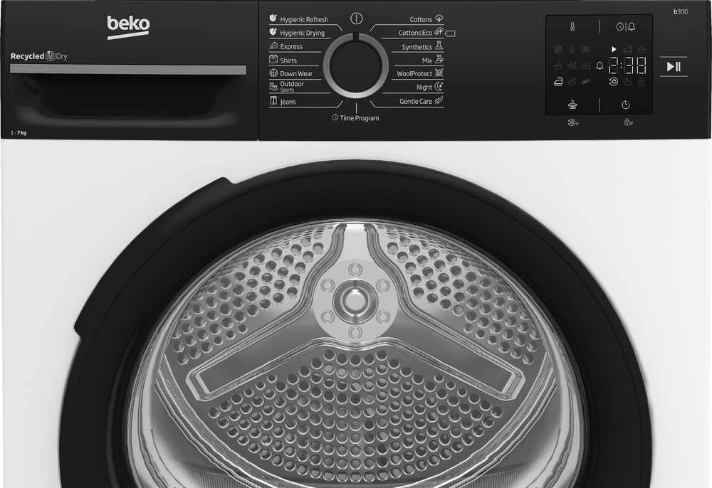 Džiovyklė BEKO Dryer Machine | BM3T37249WBB | Energy efficiency class C | Front loading | 7kg | Digital | Gylis 54.5 cm | Baltas