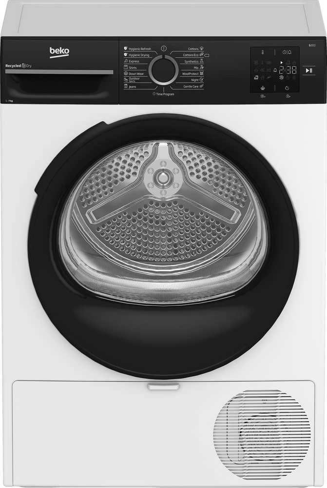 Džiovyklė BEKO Dryer Machine | BM3T37249WBB | Energy efficiency class C | Front loading | 7kg | Digital | Gylis 54.5 cm | Baltas
