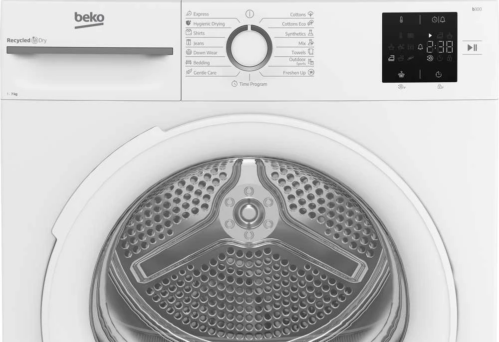 BEKO BM3T372E0W džiovyklė, 7kg, E energijos klasė, 54,5 cm pločio