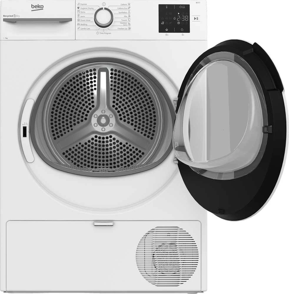 BEKO BM3T372E0W džiovyklė, 7kg, E energijos klasė, 54,5 cm pločio