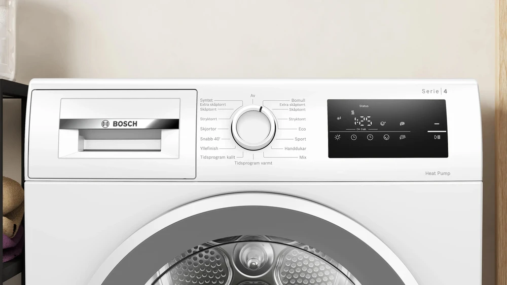 Bosch WTH85V0CSN Serija 4, Džiovyklė su šilumos siurbliu, 8kg