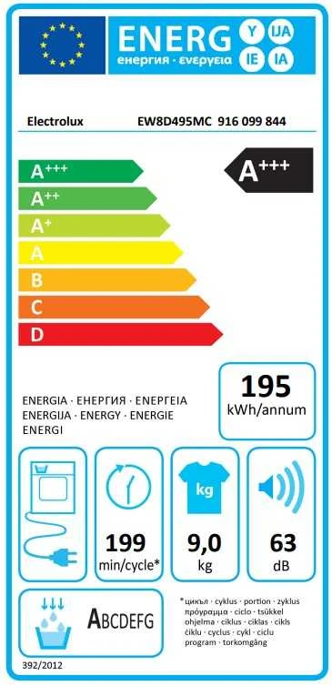 Džiovyklė Electrolux EW8D495MC