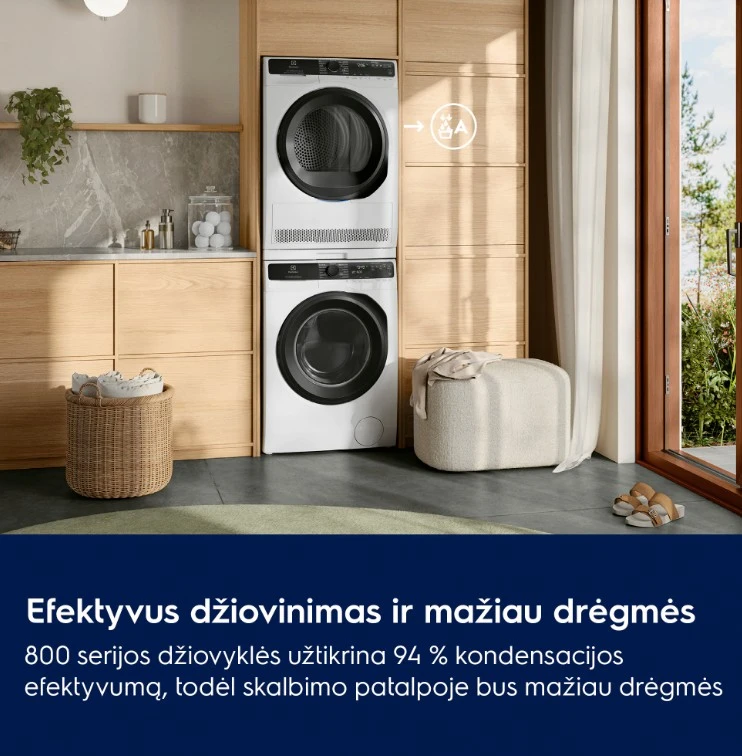 Džiovyklė DRYER EW8D585UCE ELECTROLUX