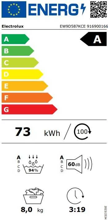 Džiovyklė Electrolux EW9D587KCE