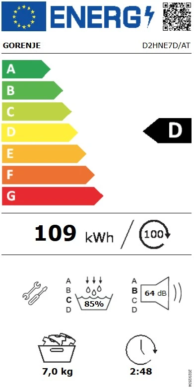 Džiovyklė Gorenje D2HNE7D/AT