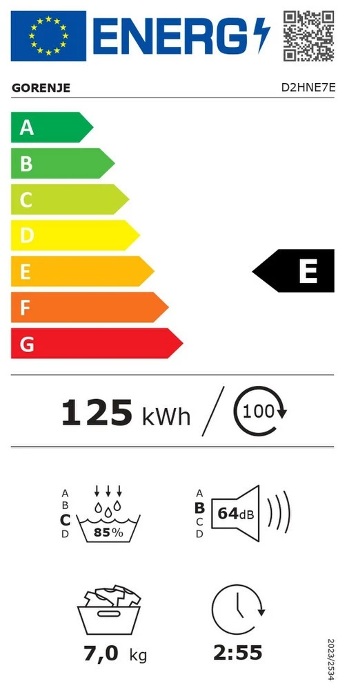 Džiovyklė Gorenje D2HNE7E