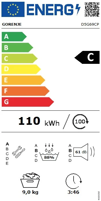 Džiovyklė Gorenje D5G69CP