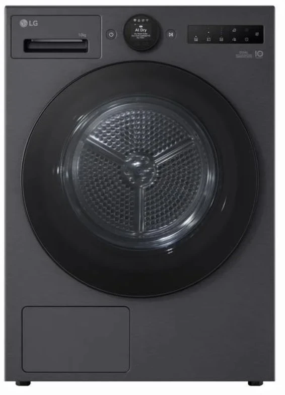 Džiovyklė LG DUAL Inverter Heat Pump, 7 serija, RHX7010TBB, 10 kg