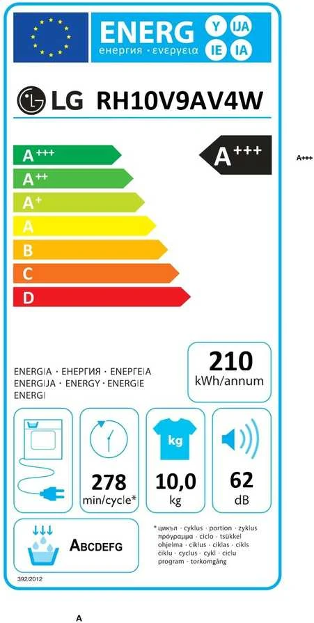 Džiovyklė LG RH10V9AV4W