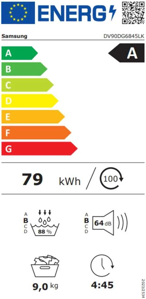 Džiovyklė Samsung DV90DG6845LKU4