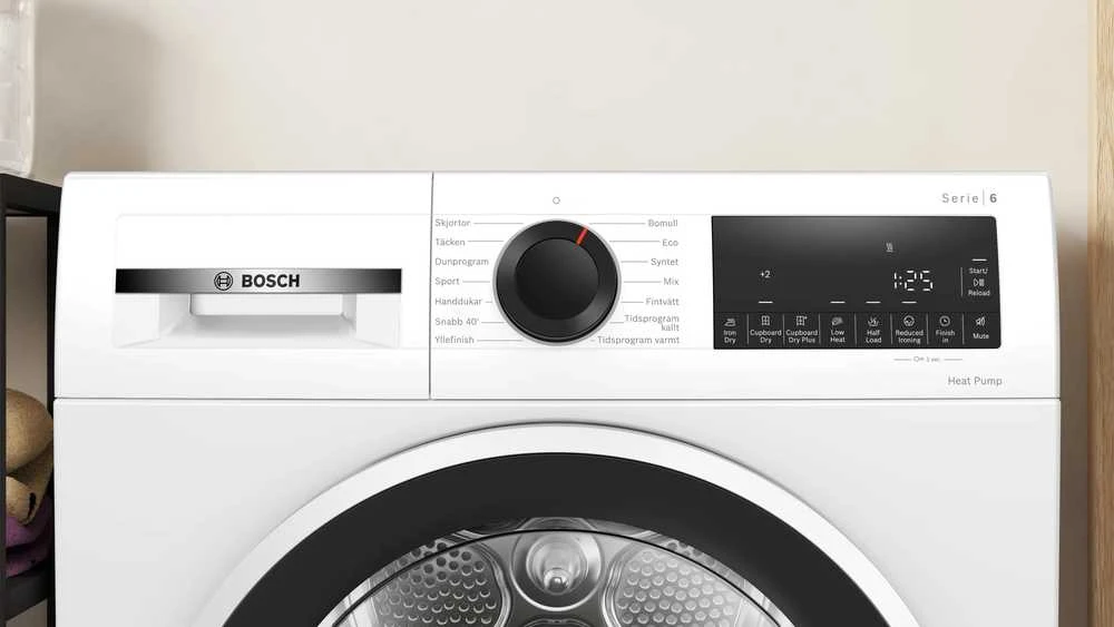 Bosch Džiovyklė su šilumos siurbliu 9kg | WQG2420WSN