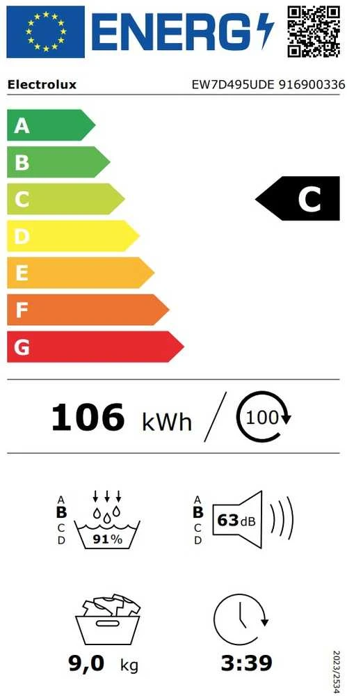 Džiovyklė Electrolux EW7D495UDE
