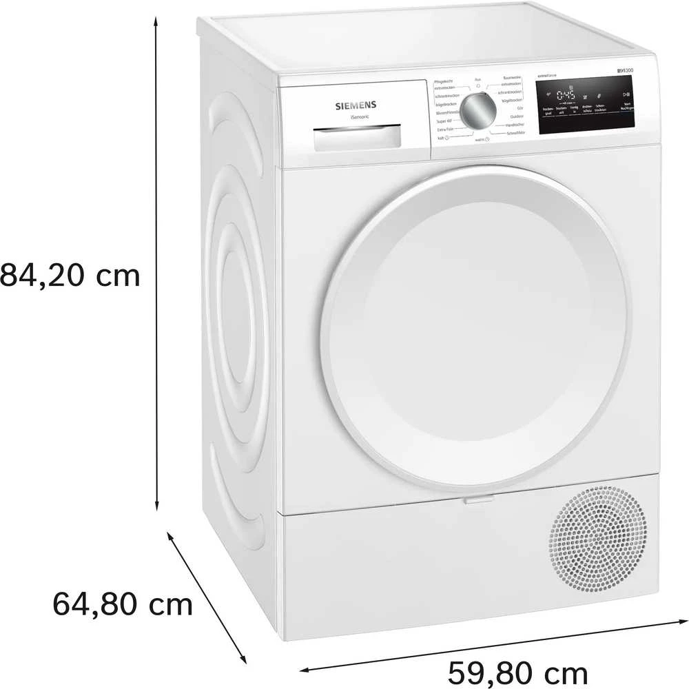 Džiovyklė su šilumos siurbliu Siemens iQ300, WT43HV94, 8kg