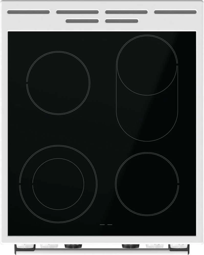 Viryklė Gorenje | Cooker | GECS5C70WA | Hob type Vitroceramic | Oven type Electric | Baltas | Plotis 50 cm | Grilling | LED | Gylis 59.4 cm | 70 L