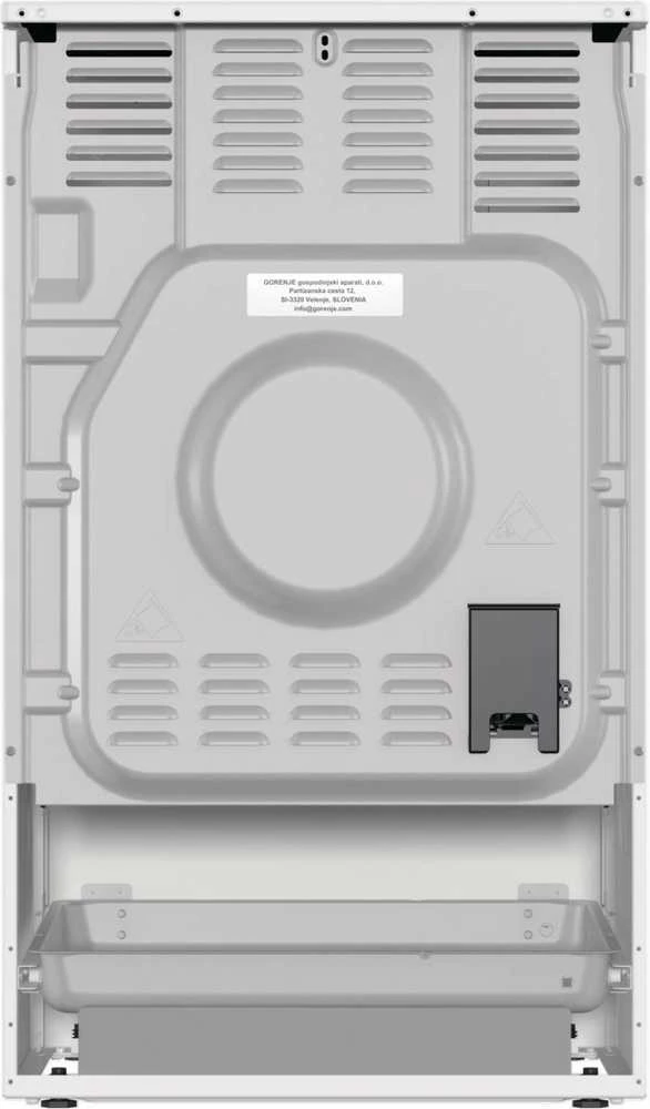 Viryklė Gorenje | Cooker | GECS5C70WA | Hob type Vitroceramic | Oven type Electric | Baltas | Plotis 50 cm | Grilling | LED | Gylis 59.4 cm | 70 L