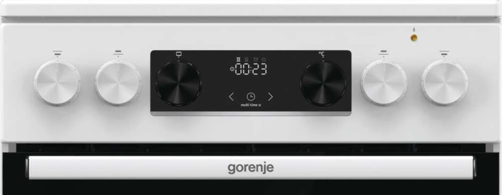 Viryklė Gorenje | Cooker | GECS5C70WA | Hob type Vitroceramic | Oven type Electric | Baltas | Plotis 50 cm | Grilling | LED | Gylis 59.4 cm | 70 L