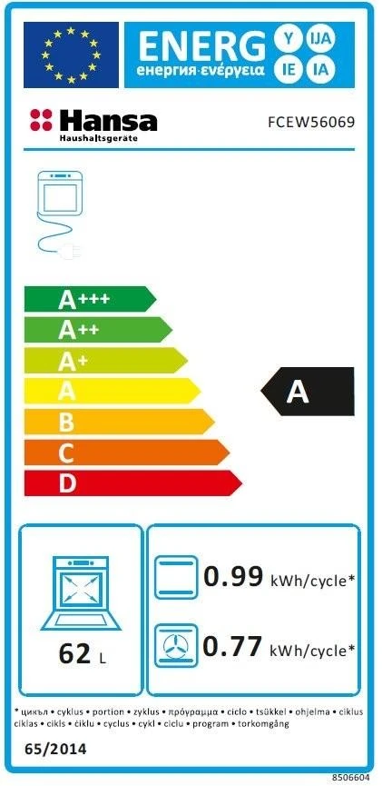 Elektrinė viryklė su elektrine orkaite HANSA FCEW56069