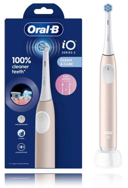 Oral-B iO2 elektrinis dantų šepetėlis, rožinės spalvos