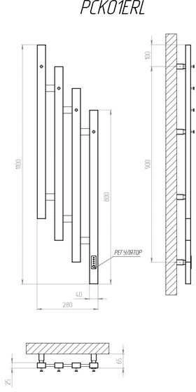 Elektrinis rankšluosčių džiovintuvas Kosser Kaskad 1100x28 ER 2000962931440, su laikmačiu