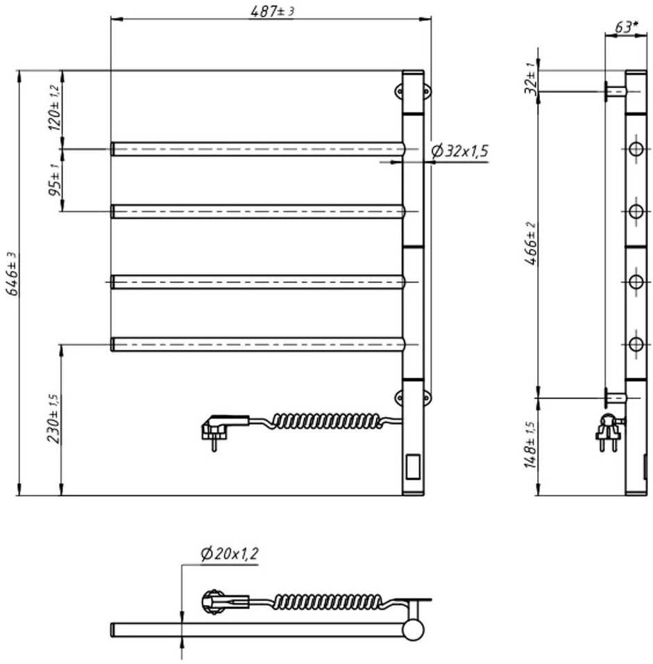 Elektrinis rankšluosčių džiovintuvas Navin Arabesque 480 x 600 Sensor, baltas, 12-123033-4860