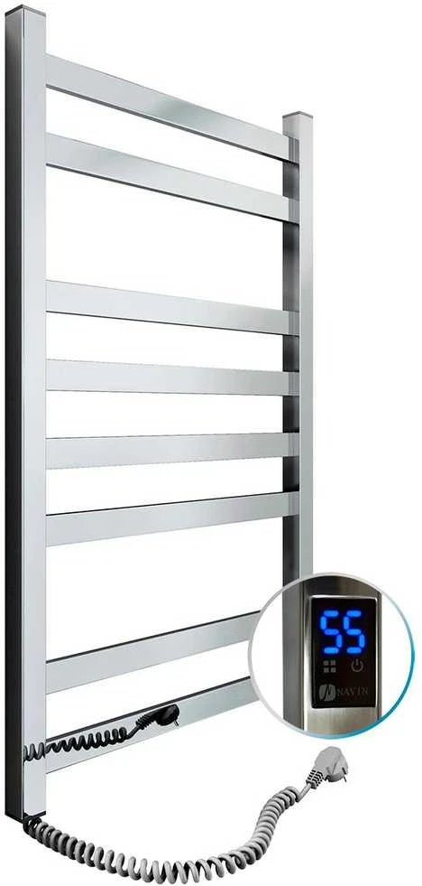 Elektrinis rankšluosčių džiovintuvas Navin Avangard Sensor 480x800, chromo, su laikmačiu, 10-028153-4880, (laidas kairėje)