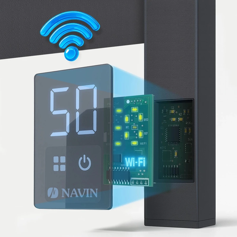 Elektrinis rankšluosčių džiovintuvas Navin Largo 500*1200 Sensor, 12-244155-5012, kairinis