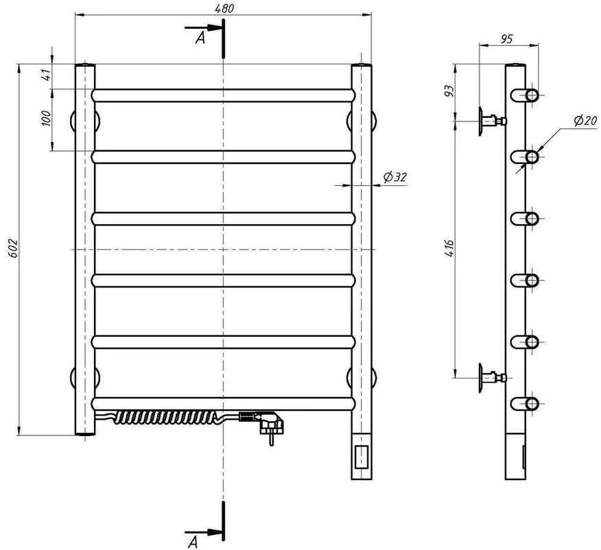 Elektrinis rankšluosčių džiovintuvas Navin Kamelia 480*600 Sensor su laikmačiu, 10-007133-4860, (lai