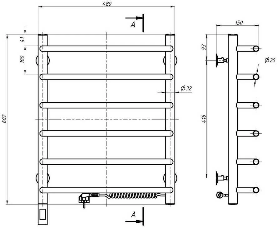 El.rankšluosčių džiovintuvas Navin Simfonia 480*600 Sensor su laikmačiu dešinė 10-009033-4860