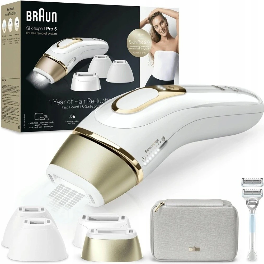 Plaukų Šalinimo Prietaisas - Braun Silk-Expert Pro PL5356 IPL Auksas/Balta