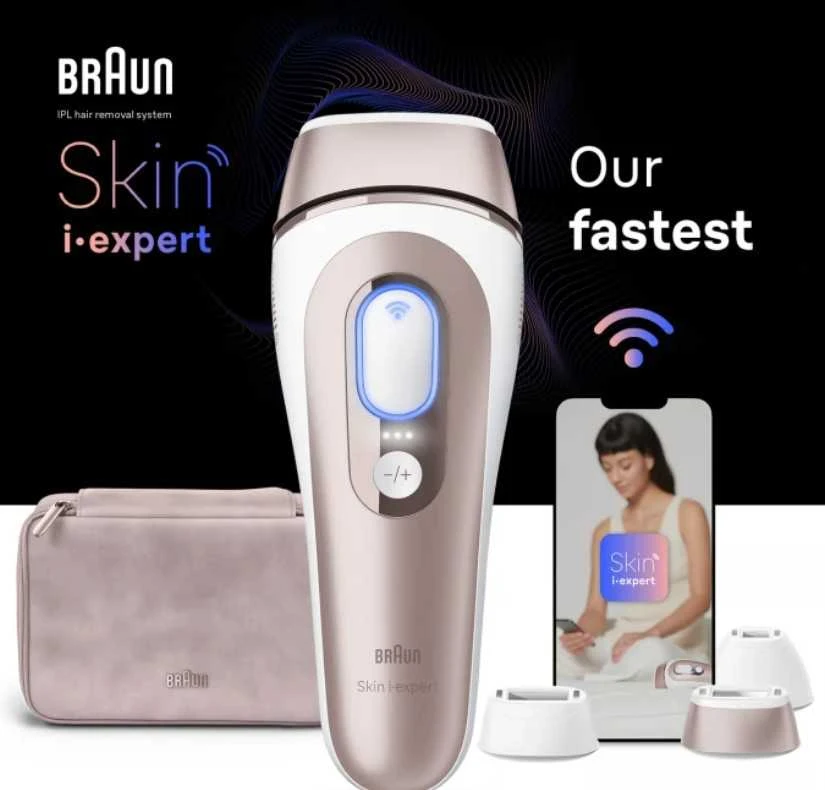 Fotoepiliatorius Braun Silk-Expert Pro IPL PL7253,  Intensyvaus pulso šviesa (IPL) „Rose Gold“, Balta